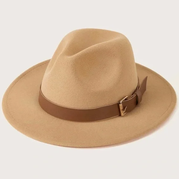 Camel Belted fedora hat - Picture 2 of 2